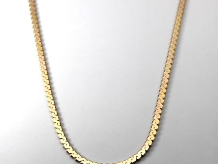 Yellow Gold Serpentine Chain | 15.5 | Discount