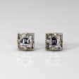 Square Diamond Stud Earrings | 0.74ctw | For Cheap