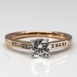 Solitaire with Accents Diamond Ring | 0.79ctw VS2 G | SZ 7 | on Sale