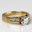 Solitaire with Accents Diamond Engagement Ring | 1.13ctw I1 H | SZ 6.75 | Online Sale