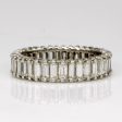 Vintage Platinum Baguette Cut Diamond Eternity Ring | 2.00ctw VS1 VS2 I J| SZ 6.5 | Online Sale