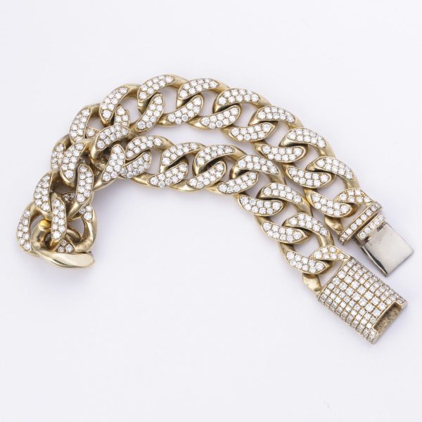 10k Yellow Gold Diamond Bracelet | 8.15ctw | 8.25  Sale