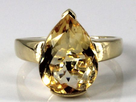 Solitaire Citrine Ring | 6.25ct | SZ 10.75 | For Cheap