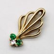 Synthetic Emerald & Diamond Art Deco Style Pendant | 0.03ctw, 0.02ct | Fashion