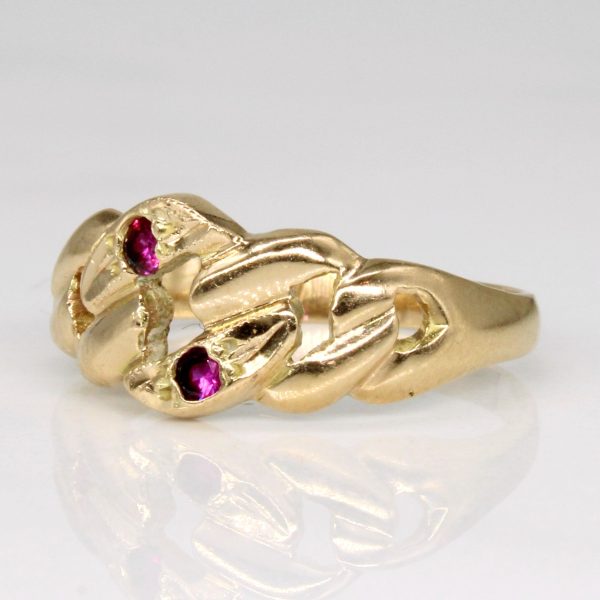 Synthetic Ruby Ring | 0.05ctw | SZ 5 | Online Hot Sale