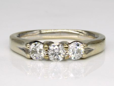 Three Stone Diamond Ring | 0.48ctw | SZ 5.25 | For Cheap