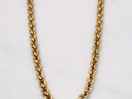 Vintage Italian 18k Yellow Gold Rope Chain | 20  | Online Hot Sale