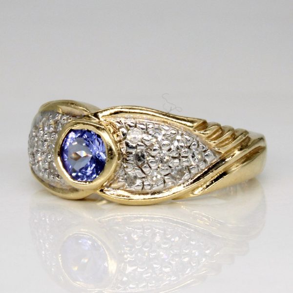 Tanzanite & Diamond Cocktail Ring | 0.35ct, 0.18ctw | SZ 7.5 | Online Hot Sale