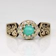 Turquoise & Diamond Cocktail Ring | 0.40ct, 0.08ctw | SZ 7.25 | For Discount