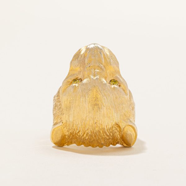 Yellow Diamond Cougar Ring | 0.04ctw | SZ 9.75 | Discount