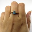 Solitaire Topaz Bypass Gold Ring | 1.90ct | SZ 7 | Online now