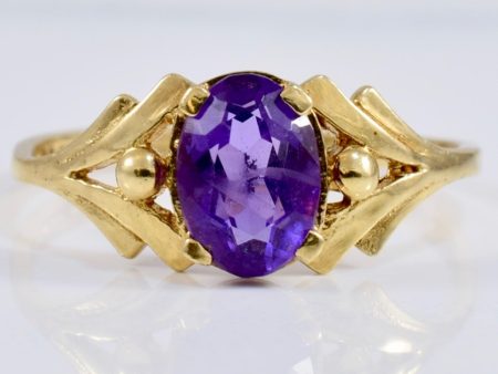 Solitaire Amethyst Ring | SZ 5.5 | Sale