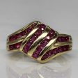 Synthetic Ruby Waterfall Ring | 0.60ctw | SZ 6 | For Discount