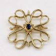 Yellow Gold and Sapphire Brooch | 0.05ct | For Discount