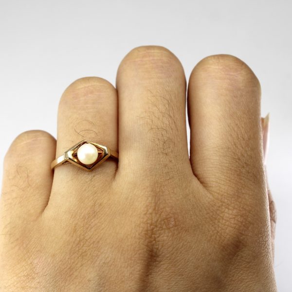 Solitaire Pearl Ring | SZ 6.75 | Supply