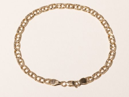 14k Yellow Gold Anchor Chain Bracelet | 8  Sale