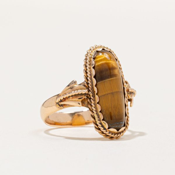 Tiger s Eye Cocktail Ring | 2.70ct | SZ 6.75 | Discount