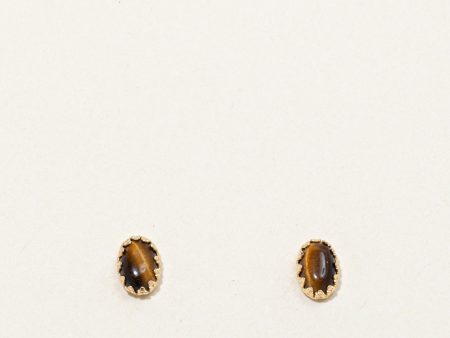 Tiger s Eye Stud Earrings | 0.90ctw | Sale