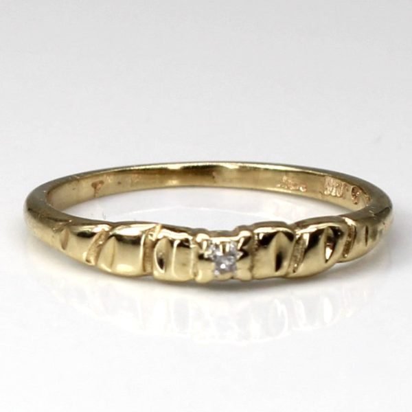 Textured Diamond Ring | 0.005ct | SZ 2.75 | For Sale