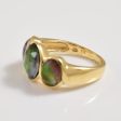 Three Stone Ammolite Ring | 2.50ctw | SZ 5.75 | Fashion