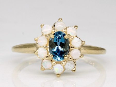 Topaz & Opal Ring | 0.50ct, 0.20ctw | SZ 7.75 | For Sale