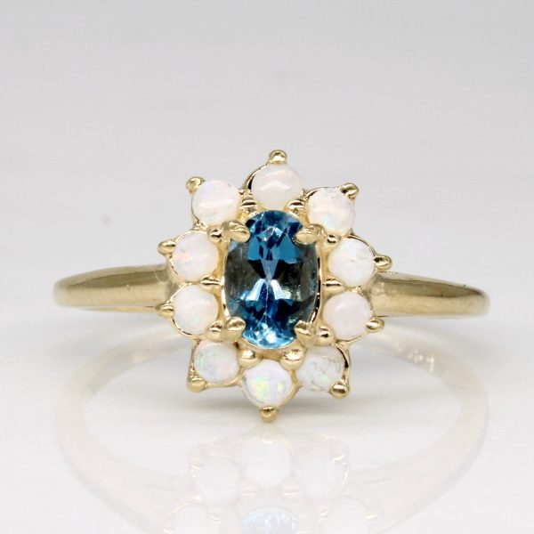 Topaz & Opal Ring | 0.50ct, 0.20ctw | SZ 7.75 | For Sale