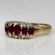 Synthetic Ruby & Diamond Ring | 0.45ctw, 0.06ctw | SZ 6.25 | For Discount