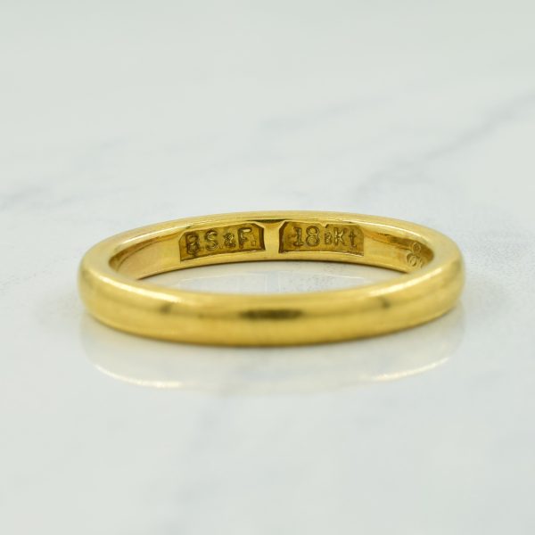 Victorian 1912 18k Yellow Gold Band | SZ 7.5 | Discount