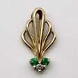 Synthetic Emerald & Diamond Art Deco Style Pendant | 0.03ctw, 0.02ct | Fashion