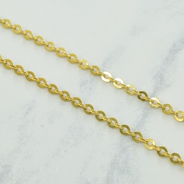 Vintage Italian 18k Yellow Gold Cable Chain | 20.5  | For Discount