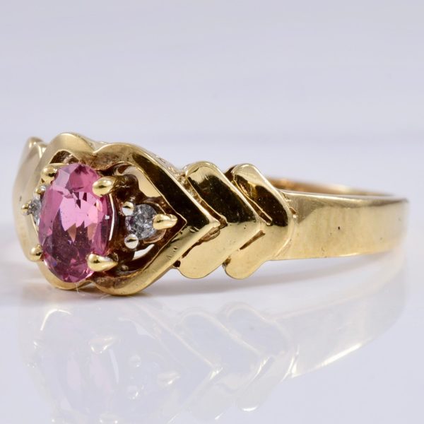 Tourmaline and Diamond Ring | 0.04 ctw SZ 9.25 | For Cheap