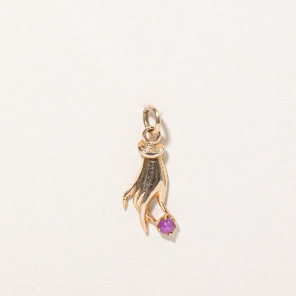 Star Ruby Hand Charm | 0.15ct | Hot on Sale