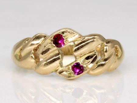 Synthetic Ruby Ring | 0.05ctw | SZ 5 | Online Hot Sale