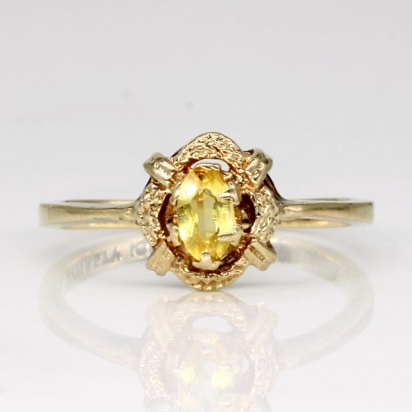 Synthetic Yellow Sapphire Ring | 0.20ct | SZ 6.25 | Online Sale