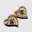 Synthetic Emerald Heart Earrings | 0.04ctw | Online Hot Sale