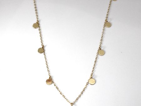 Yellow Gold Rolo Link Charm Necklace | 16 | Online