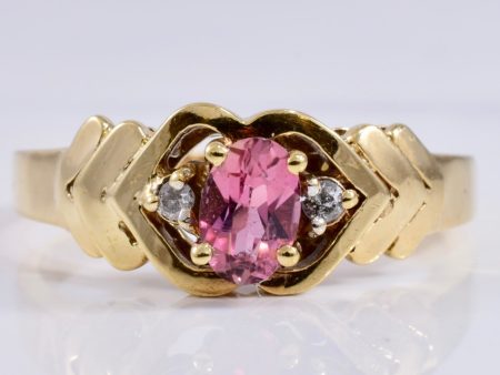 Tourmaline and Diamond Ring | 0.04 ctw SZ 9.25 | For Cheap