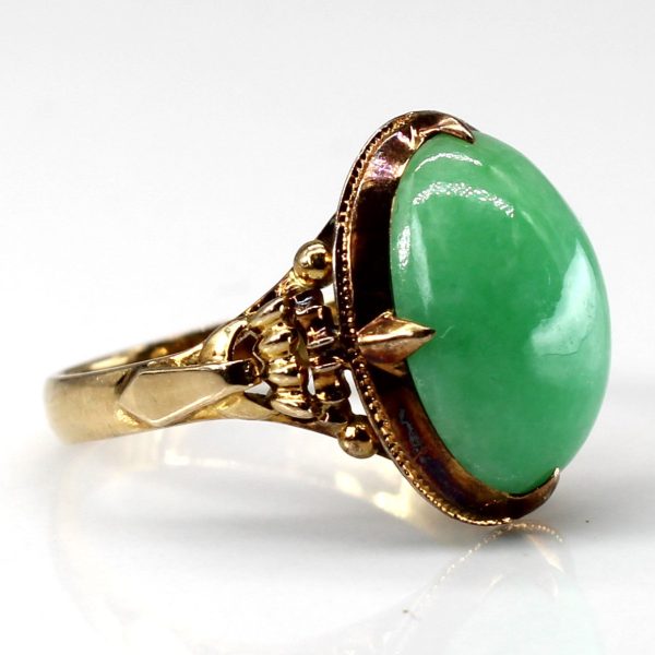 Solitaire Jadeite Ring | 4.48ct | SZ 5.5 | Online Hot Sale