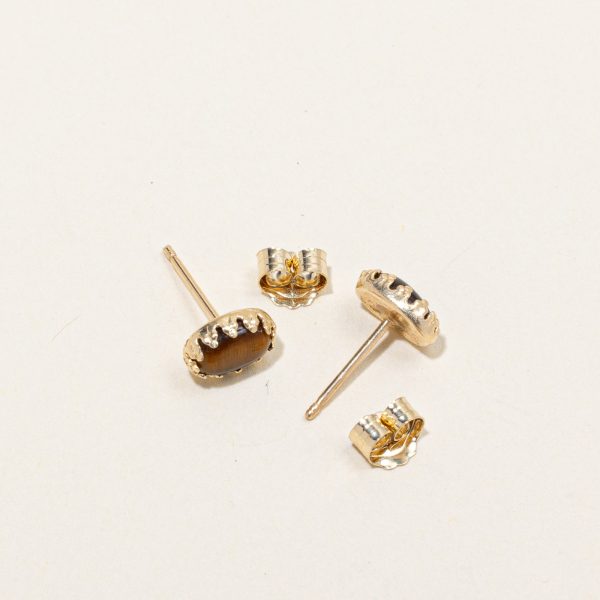 Tiger s Eye Stud Earrings | 0.90ctw | Sale