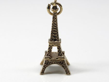 Yellow Gold Eifel Tower Pendant For Discount