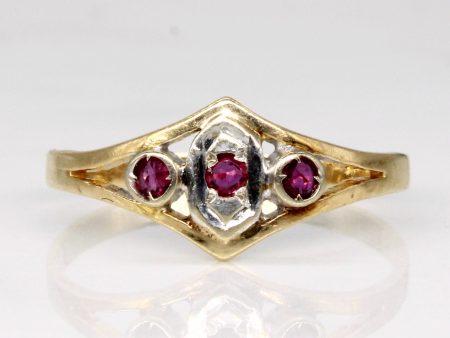 Vintage Natural & Synthetic Ruby Ring | 0.09ctw | SZ 7.5 | Online Sale