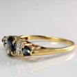 Three Stone Sapphire & Diamond Ring | 0.02 ctw | SZ 9.25 | Fashion