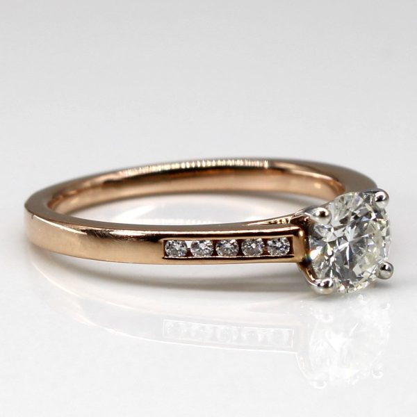 Solitaire with Accents Diamond Ring | 0.79ctw VS2 G | SZ 7 | on Sale