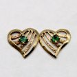 Synthetic Emerald Heart Earrings | 0.04ctw | Online Hot Sale