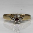 Synthetic Ruby & Diamond Ring | 0.04ct, 0.03ctw | SZ 5.75 | Online