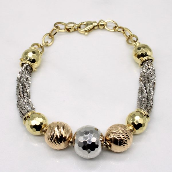 14k Tri Tone Gold Bracelet | 8  | Hot on Sale