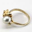 Solitaire Pearl Textured Gold Ring | SZ 7 | Hot on Sale