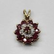 Synthetic Ruby & Diamond Pendant | 0.75ctw, 0.02ctw | For Cheap