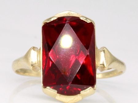 Synthetic Ruby Cocktail Ring | 5.50ct | SZ 6.5 | Discount