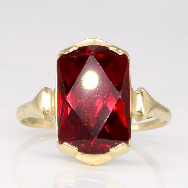 Synthetic Ruby Cocktail Ring | 5.50ct | SZ 6.5 | Discount